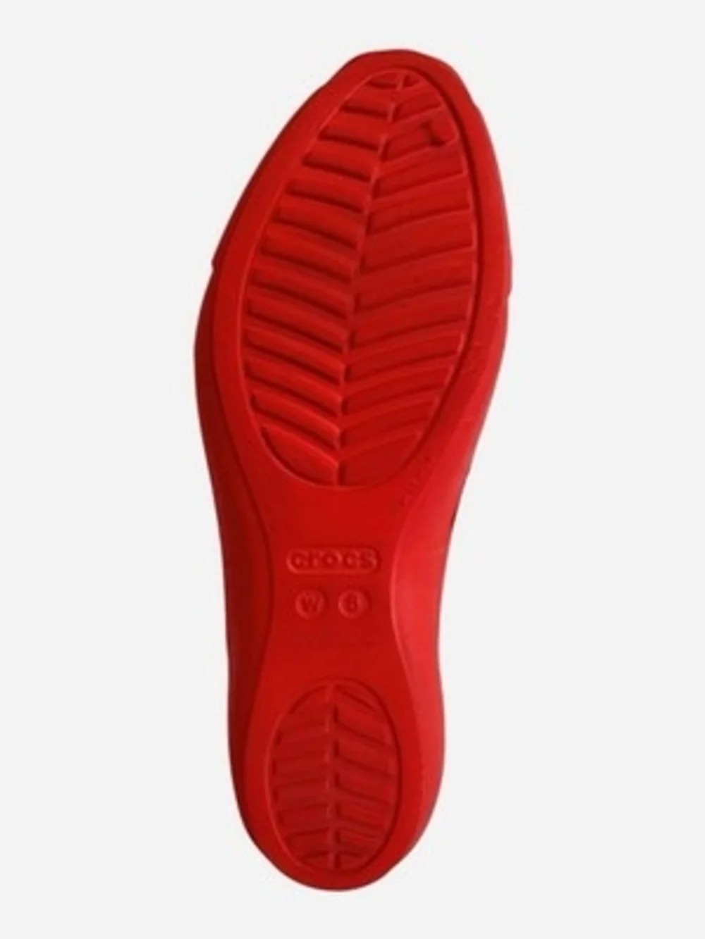 Crocs Womens Sz 6 W Red Iconic Comfort Ballet Flats Slip On Shoes Washable EXC